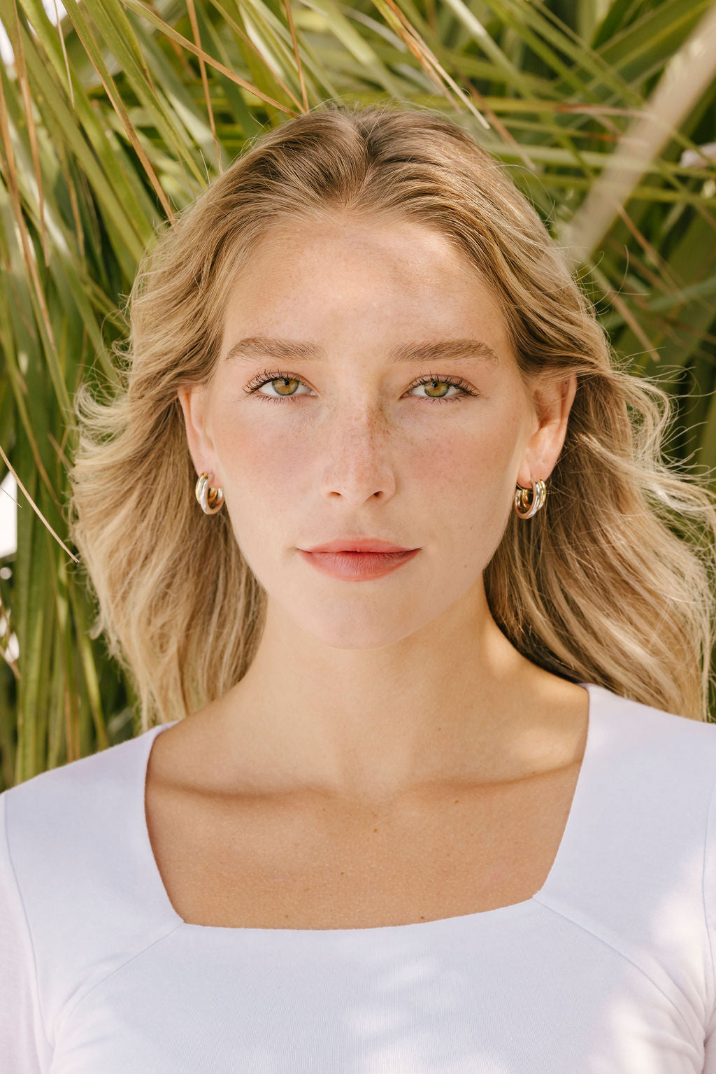 Debra Two Tone Hoop