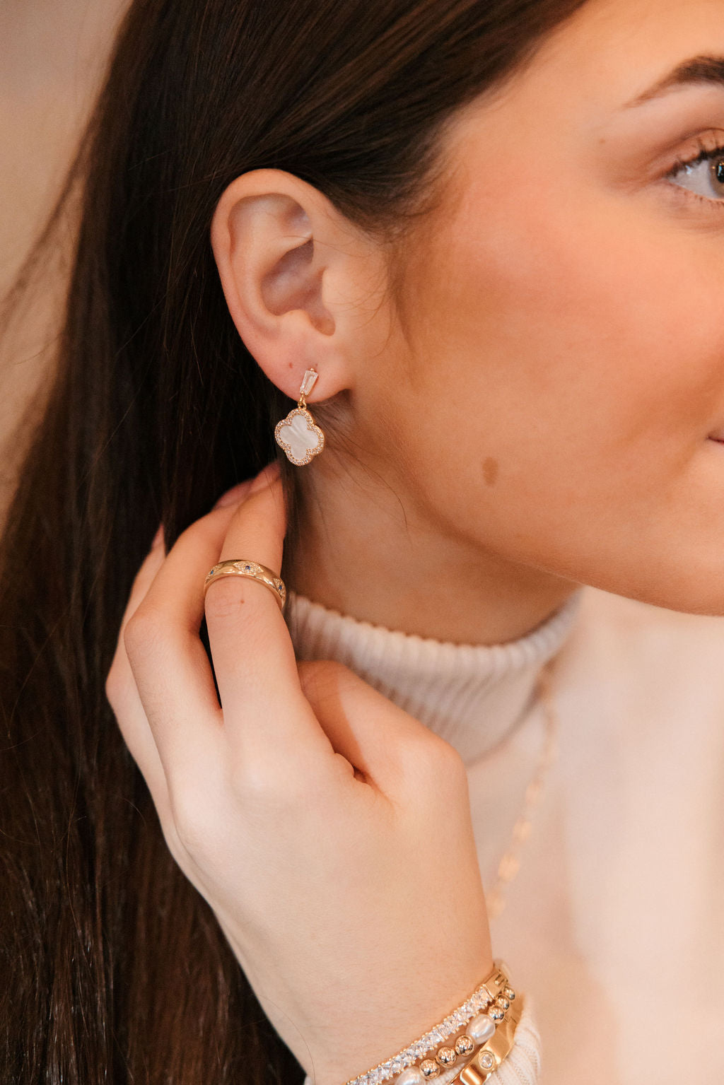 Irene Clover Drop Earrings