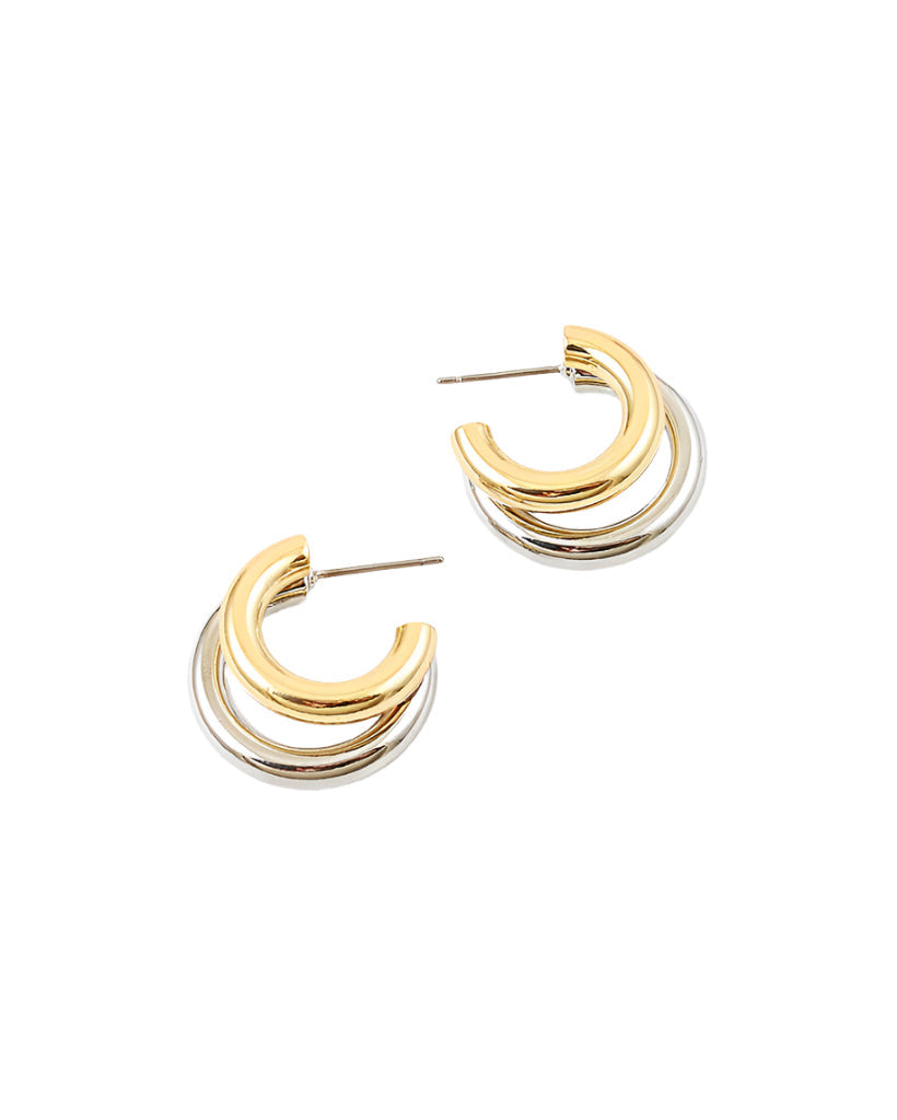 Debra Two Tone Hoop