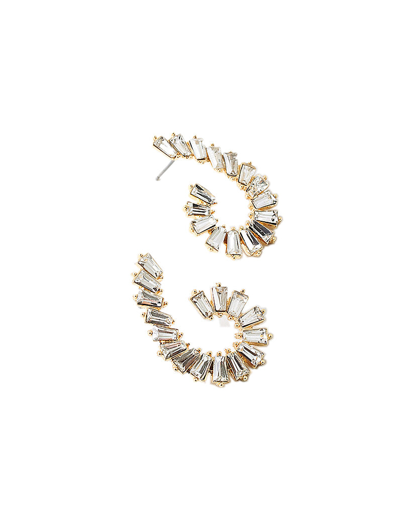 BITZ CZ SPIRAL EARRING