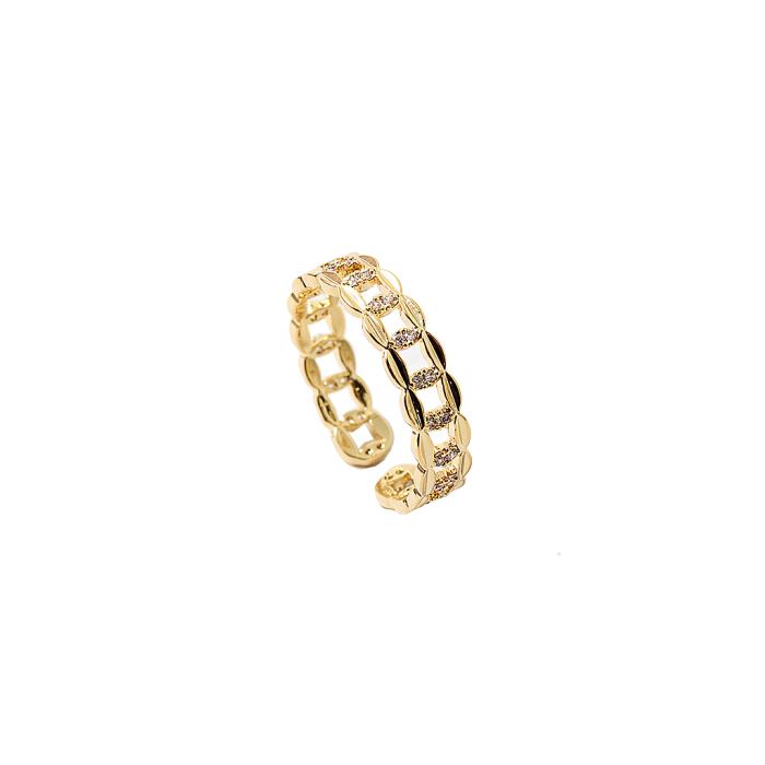 BITZ LINK CHAIN N CZ RING - ADJUSTABLE