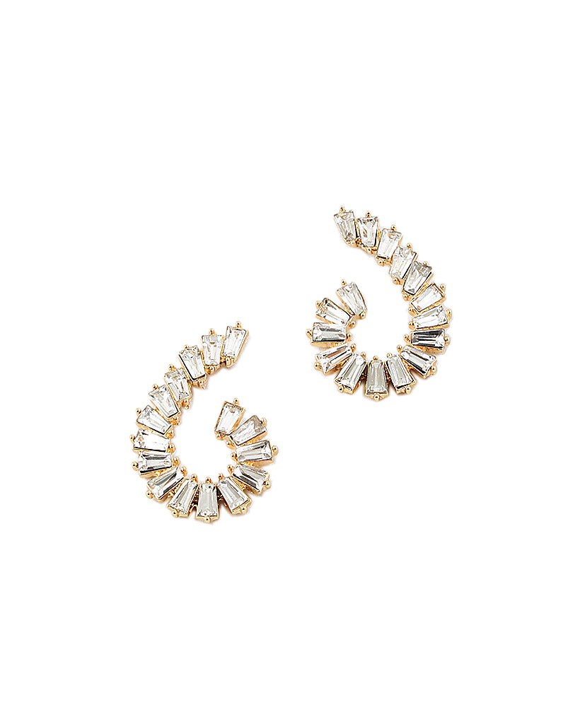 BITZ CZ SPIRAL EARRING