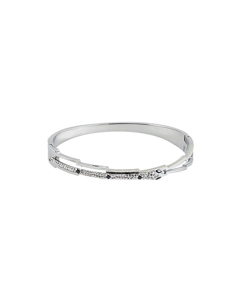 BITZ SNAKE CZ BRACELET BANGLE - GOLD/SILVER