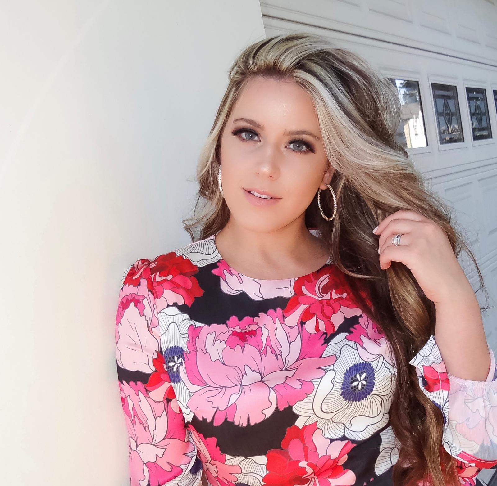 BITZ CZ HOOP EARRING 2" GOLD