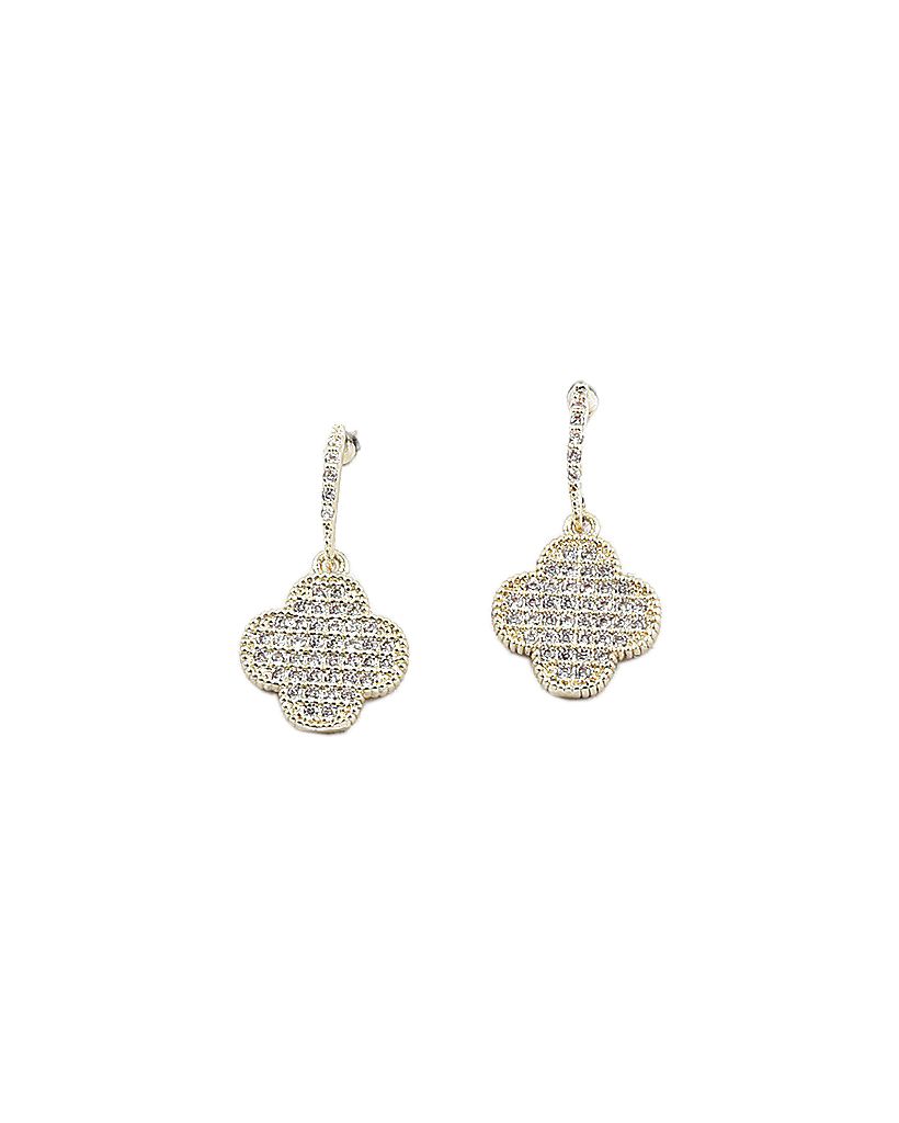 The Clover Cz Drop Earring