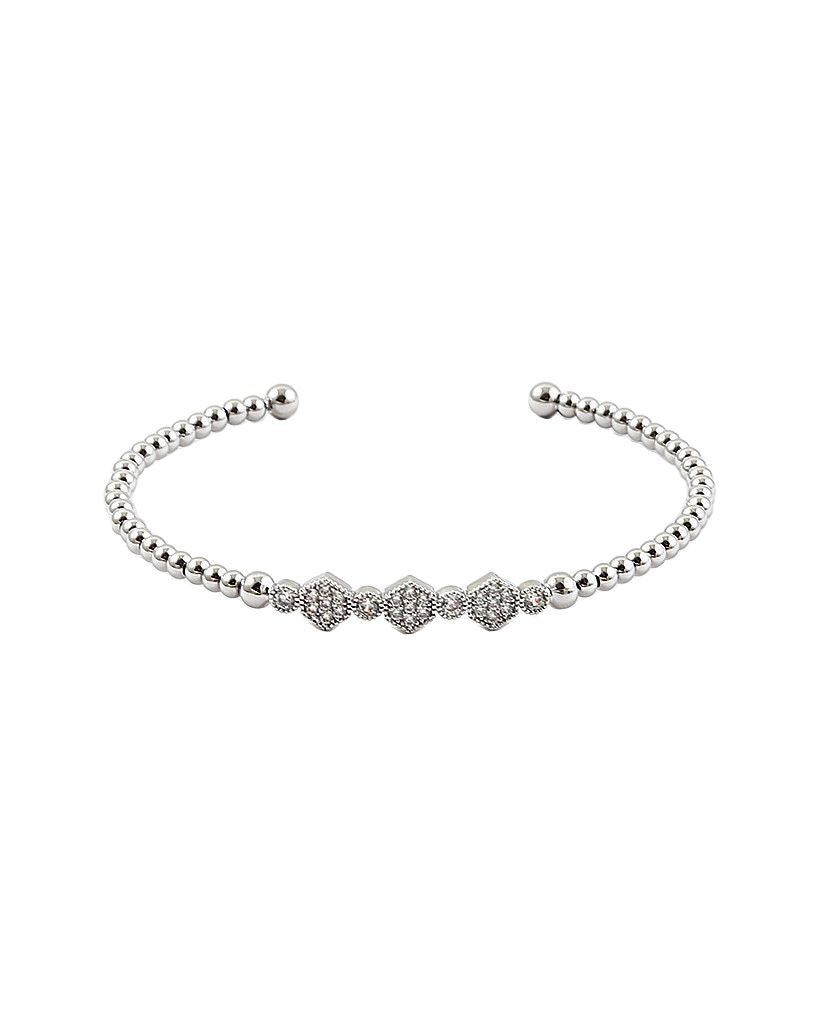 BITZ CZ HEX BALL BRACELET GOLD AND SILVER