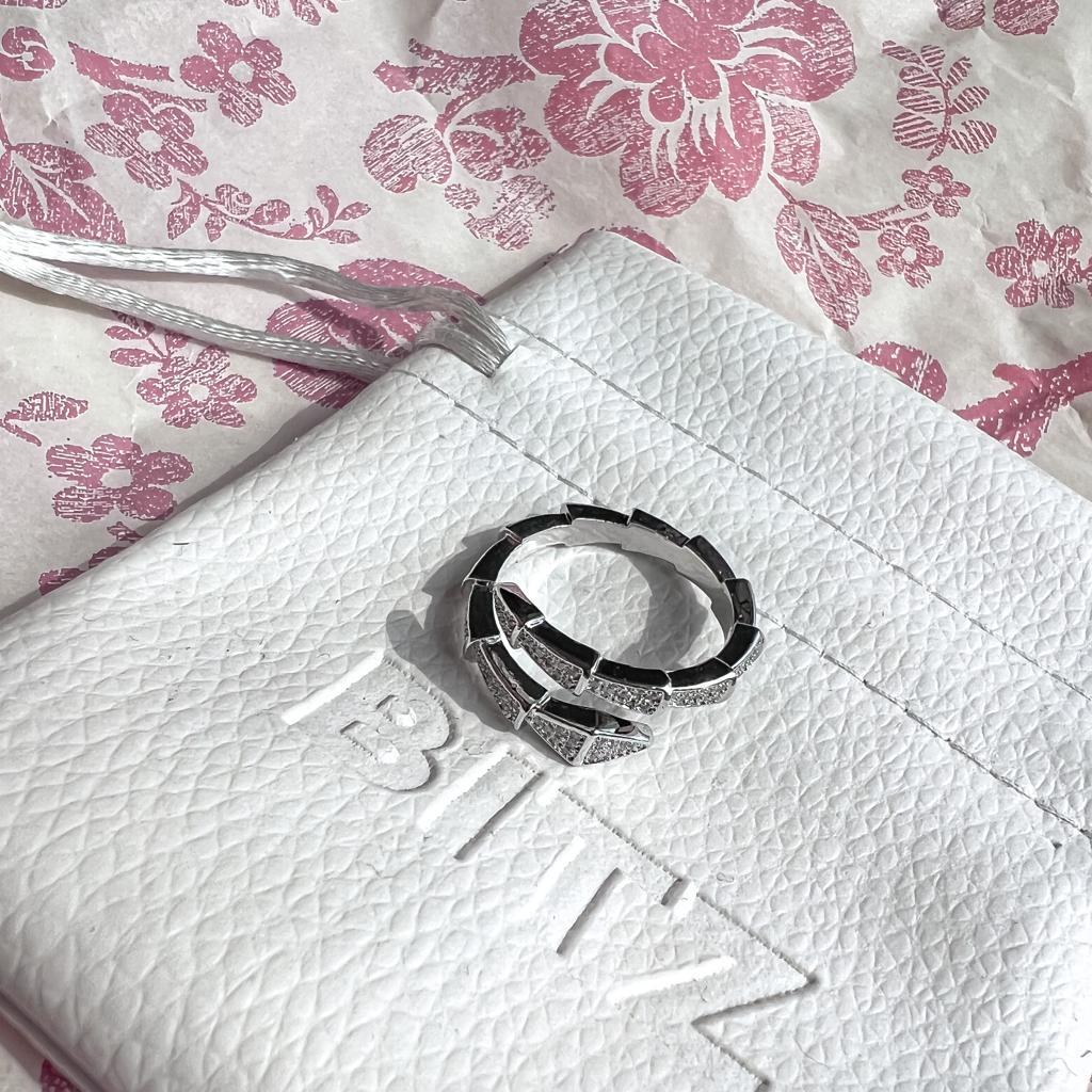 BITZ CZ GEOMETRIC “SNAKE” RING