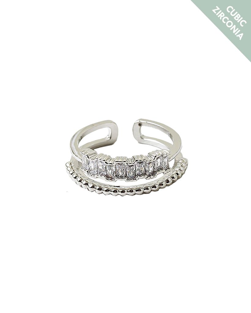 BITZ LAYERED EMERALD RING