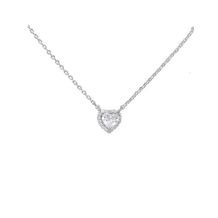 Ella Solitaire Heart Necklace