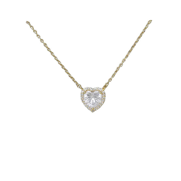 Ella Solitaire Heart Necklace