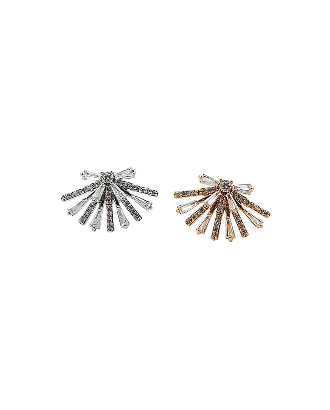 BITZ CZ FAN STUD EARRING