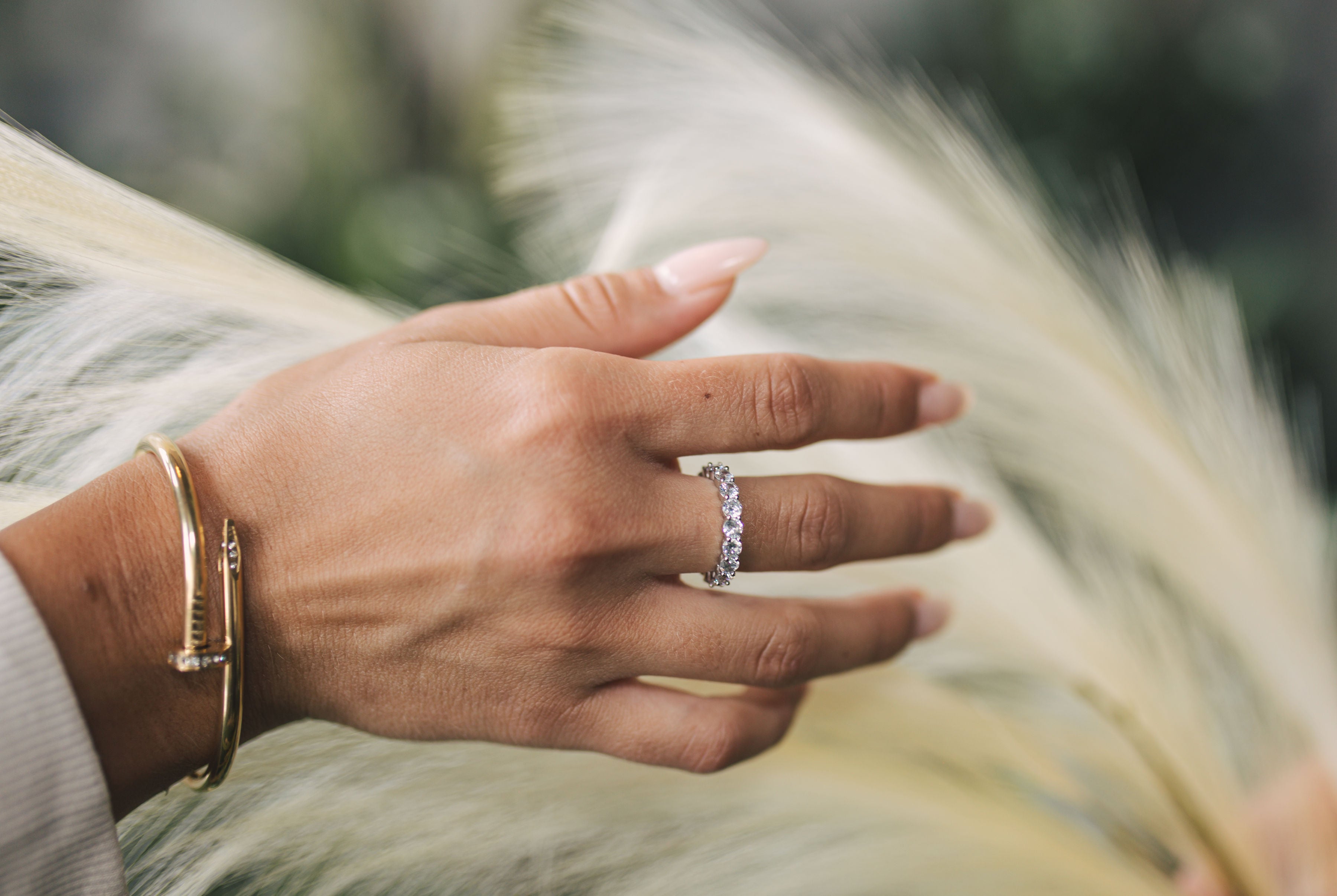 The Nailhead Bangle - Gold Tone