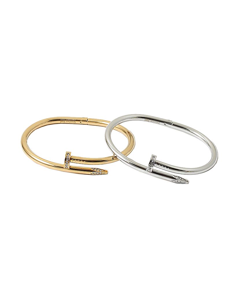The Nailhead Bangle - Gold Tone