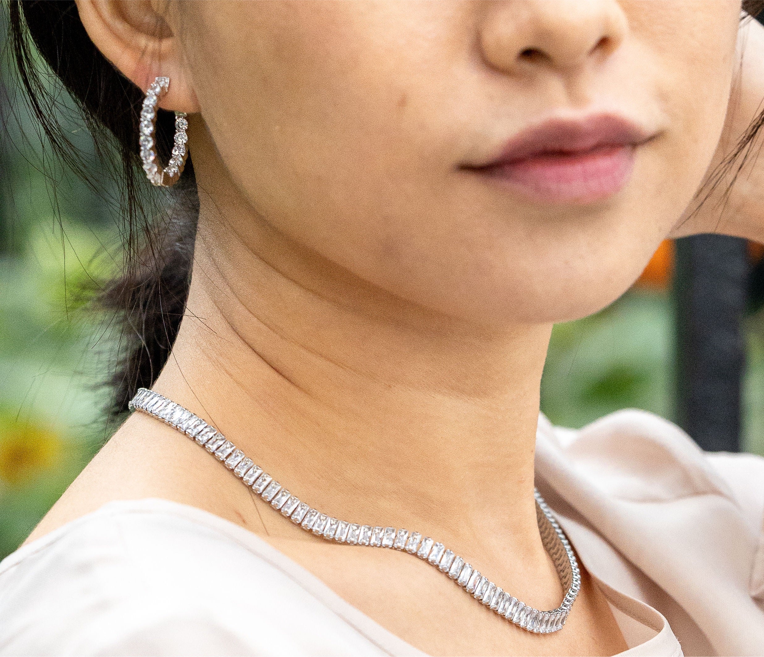 The Bitz Cz Hoop Earring