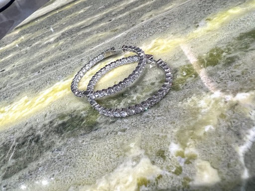 The Bitz Cz Hoop Earring