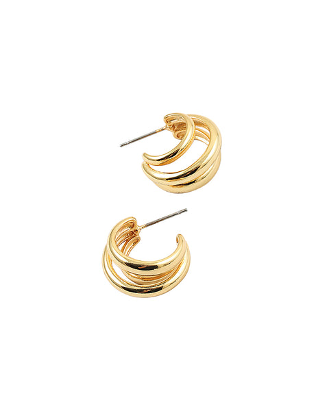 Golden Trio Hoop Earrings