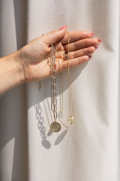 Hamsa Vibe Check Coin Necklace