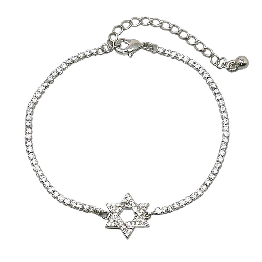 BITZ STAR OF DAVID BRACELET - GOLD OR SILVER