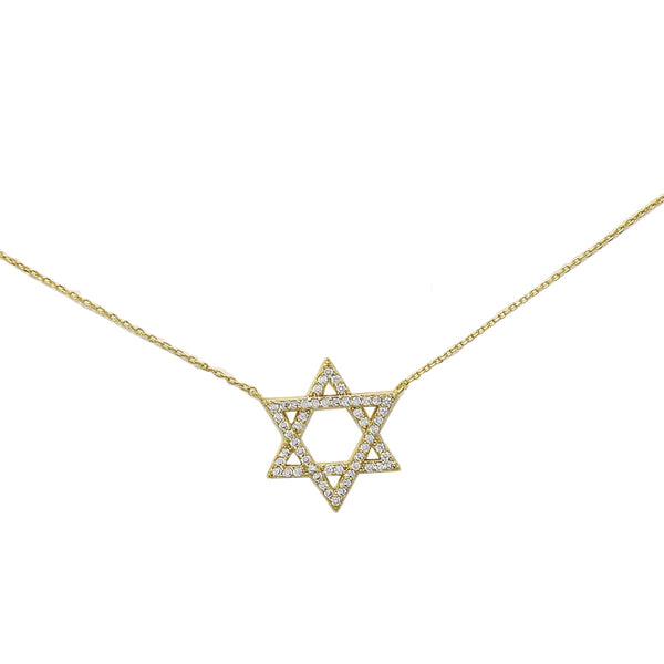 BITZ LOUD AND PROUD STAR OF DAVID GOLD DIPPED CHAIN NECKLACE