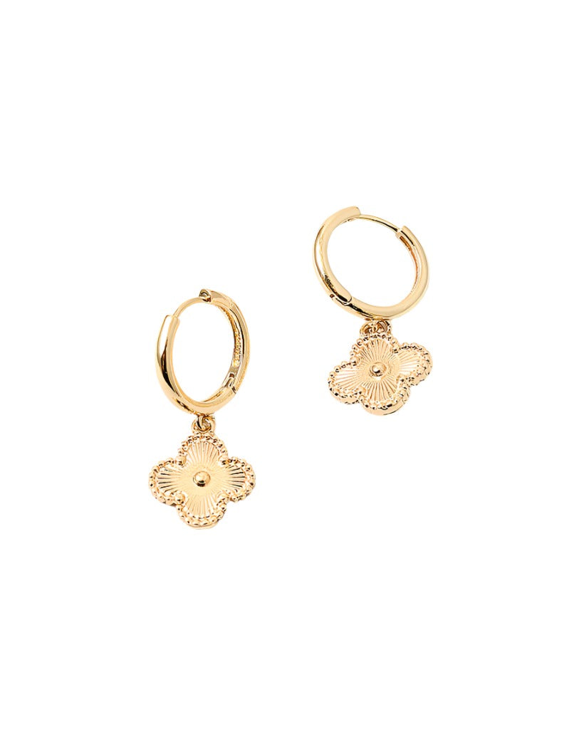 Sophie Clover Huggie Earrings