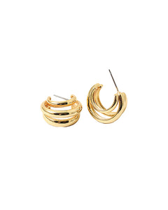 Golden Trio Hoop Earrings