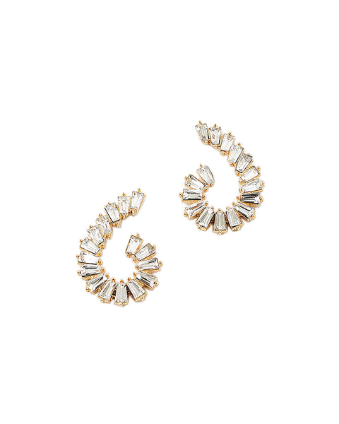 BITZ CZ SPIRAL EARRING
