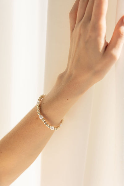 BITZ GOLD PEARL BALL BEAD BRACELET