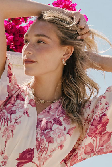 Flora Clover Hoop Earrings