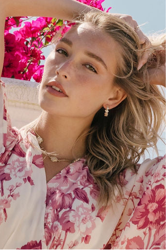 Flora Clover Hoop Earrings