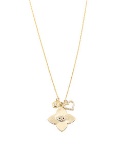 Lena Clover Trio Charm Pendant Necklace