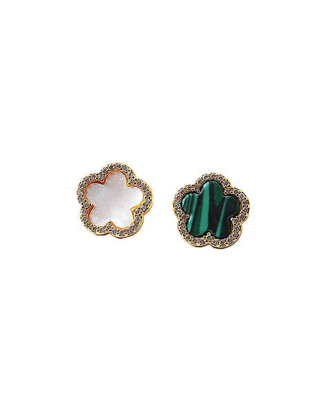 BITZ CLOVER N CZ EARRINGS