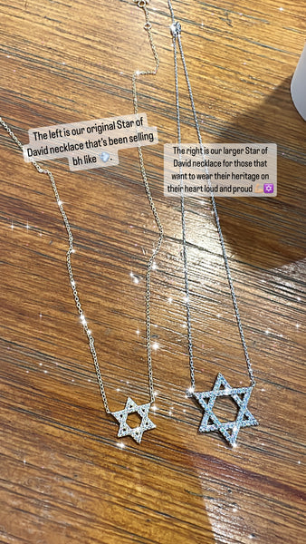 BITZ LOUD AND PROUD STAR OF DAVID GOLD DIPPED CHAIN NECKLACE