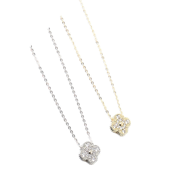 NEW CZ CLOVER LUXE NECKLACE