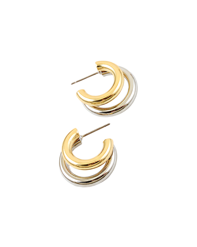 Debra Two Tone Hoop