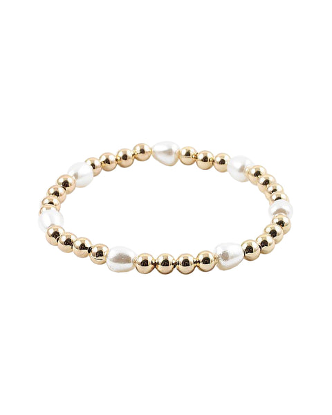 BITZ GOLD PEARL BALL BEAD BRACELET