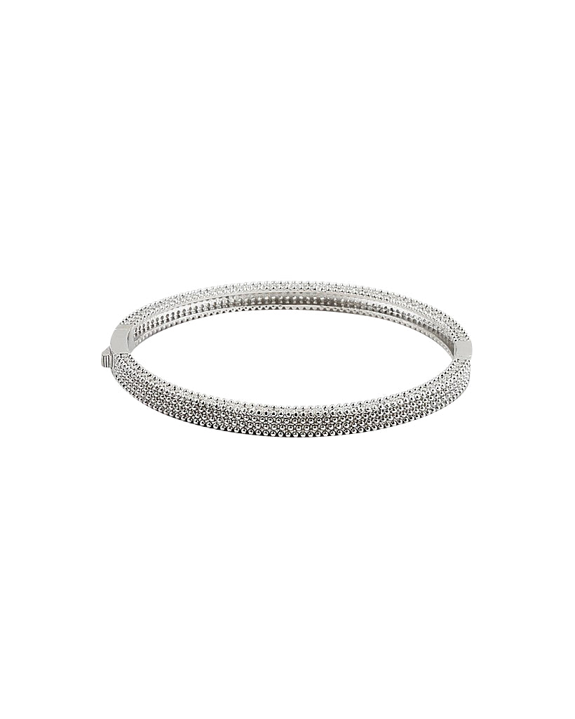 BITZ CRUSHED CZ BANGLE BRACELET - GOLD/SILVER