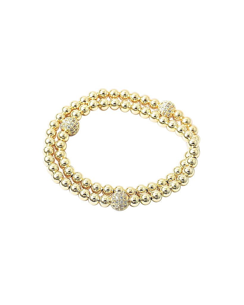 The Gold Ball Wrap Bracelet