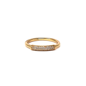 BITZ CUBIC ZIRCONIA PAVE FRONT BAND RING - 3 COLORS, SIZE 6,7,8