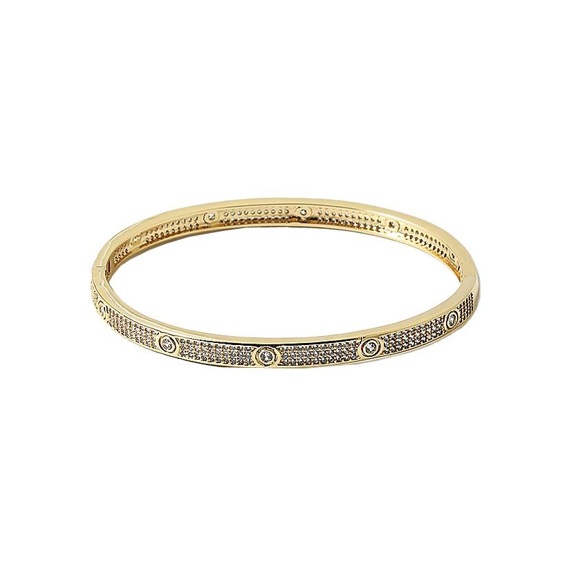 BITZ SET IN CZ STONE BANGLE - TWO COLORS