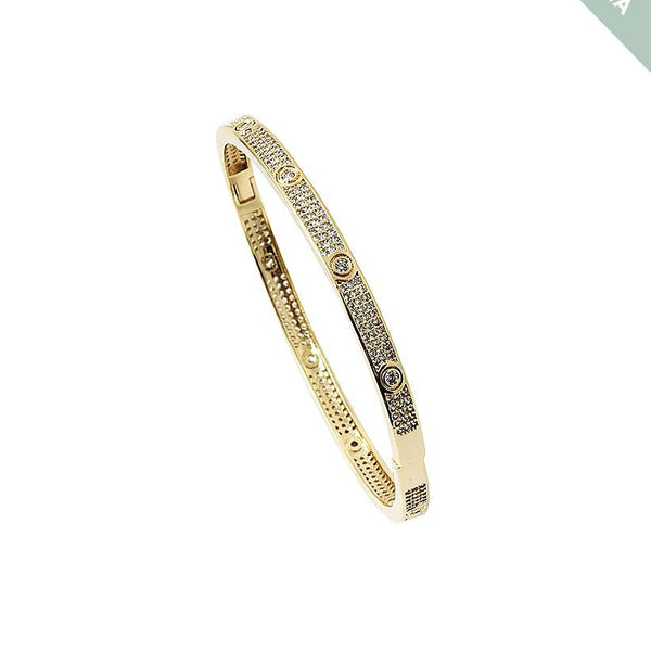 BITZ SET IN CZ STONE BANGLE - TWO COLORS