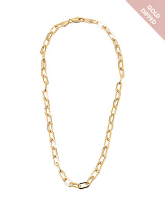 NEW BITZ PAPERCLIP NECKLACE - GOLD DIPPED