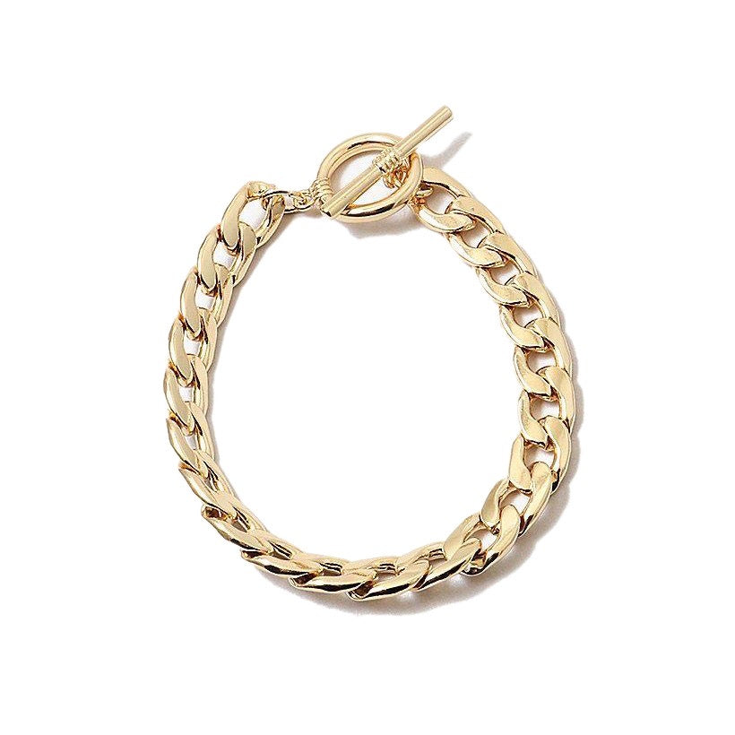 BITZ CUBAN LINK CHAIN TOGGLE BRACELET - GOLD OR SILVER
