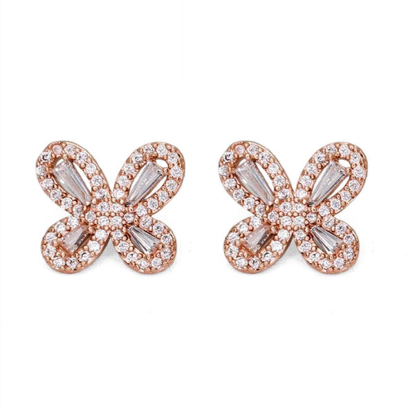 BITZ CZ LUXE BUTTERFLY OVERSIZED STUD EARRING 3 COLOR OPTIONS