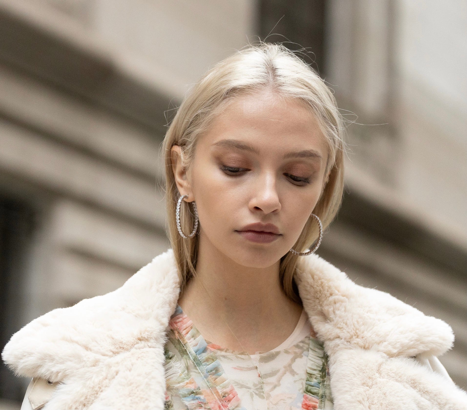 The Bitz Cz Hoop Earring